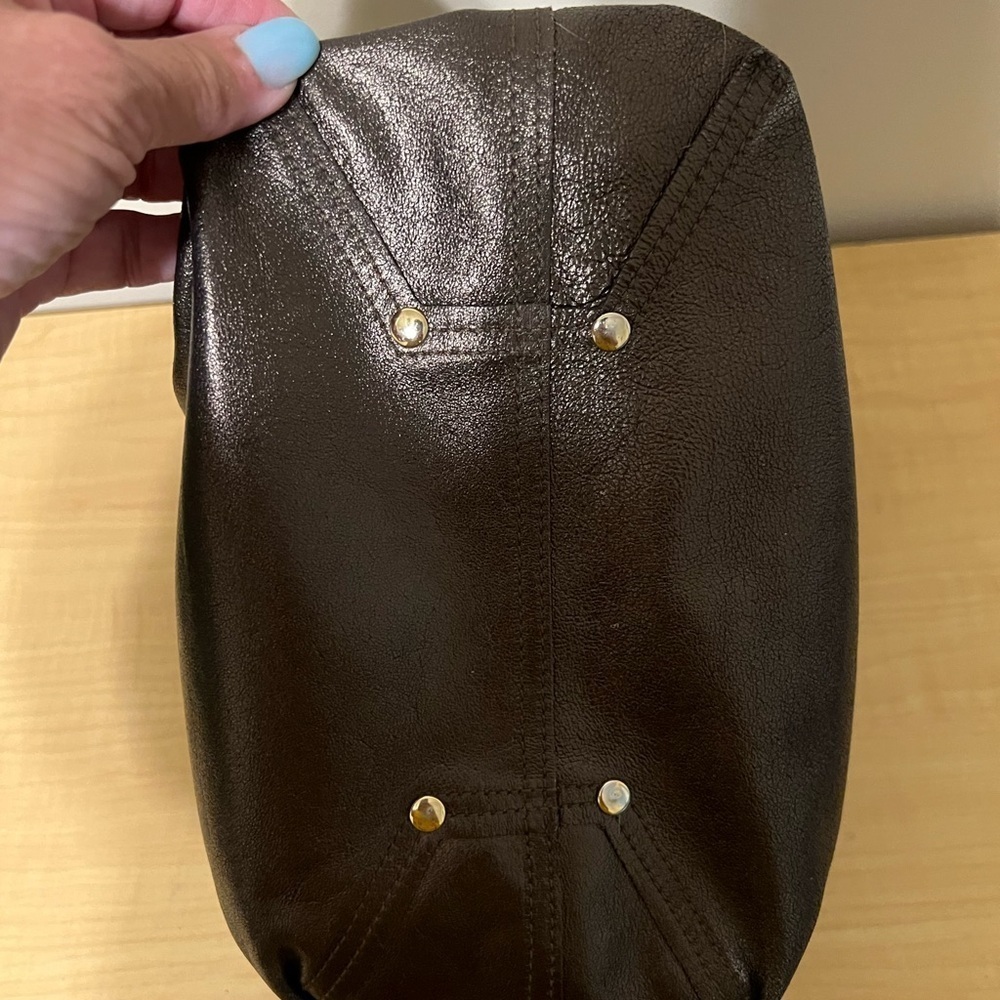 Tiffany Bronze Leather Tote Bag - Picture 13 of 15